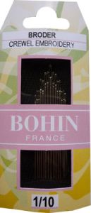 Bohin Embroidery Needles Assorted Sizes 1 to 10 | 