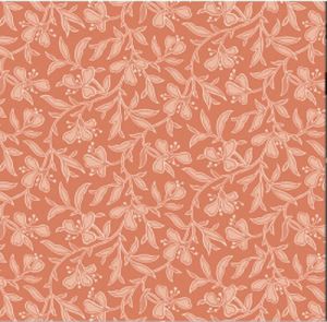 Fleur Nouveau fabric: Vine Orange (per 1/4 metre) | 