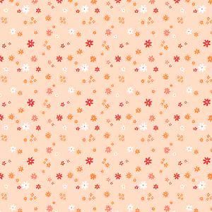 Smitten Kitten Fabric: Serene Florals Peach (per 1/4 metre) | 