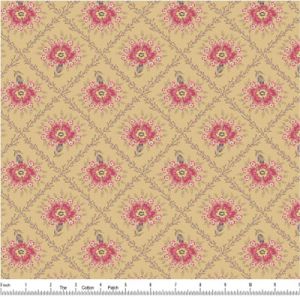 Wildflower Cottage fabric: Gold Lattice | 