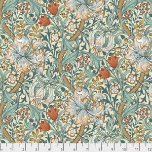 William Morris Standen in Plum: Golden Lily Autumn (per 1/4 metre) | 