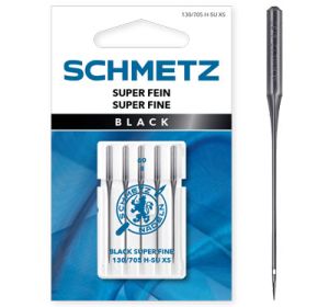 Schmetz Black Super Fine Sewing Machine Needles Size 60/8 | 