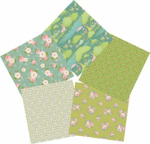 Tilda Sunday Brunch Teal and Lime Fat Quarter Bundle | 