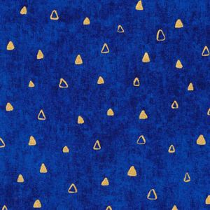 Gustav Klimt fabric: Cobalt Metallic Triangles | 