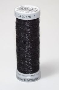 Gutermann Sulky Metallic Thread: Black 7051 | 