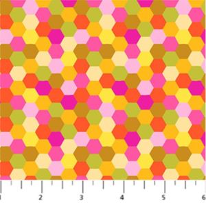 Piecework fabric: Hexagon, Cheery | 