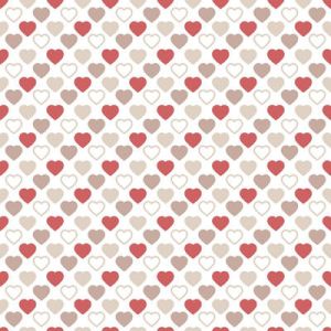 Quilters Basic Harmony: Pink Hearts Mauve/Red (per 1/4 metre) | 