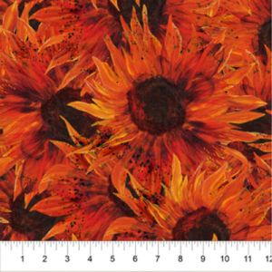 Wildflower fabric: Sunflowers Brick (per 1/4 metre) | 