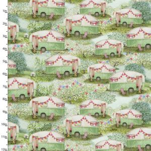 The Secret Garden Fabric: Packed Campers | 