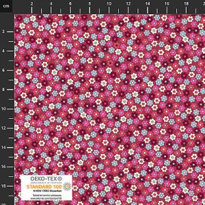 Quilters Coordinates fabric: Mini Flowers Magenta (per 1/4 metre) | 