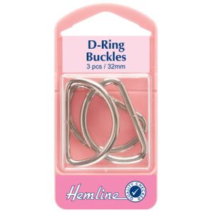 Hemline D Rings Silver 32mm | 