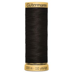 Gutermann Natural Cotton 50 Weight Thread 100m 1712 Dark Brown | 