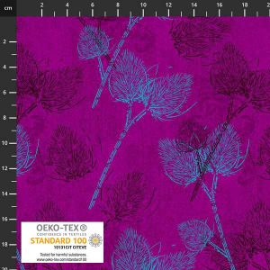 Colour Garden fabrics: Teasels Purple | 