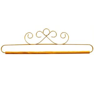 Wire Hanger  French Curl Gold 12' with Dowel | 