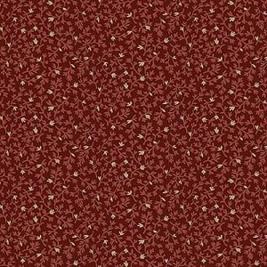 Stacy West Fabrics: Falling Leaves Red (per 1/4 metre) | 