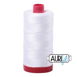 Aurifil 12 Cotton Thread 2024 White Large Spool | 