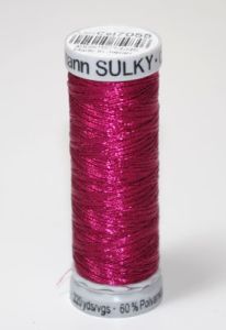 Gutermann Sulky Metallic Thread: Cranberry 7055 | 