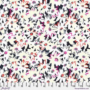 Fresh Picked fabric: Sketchbook Daisies White (per 1/4 metre) | 