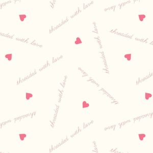 Lewis & Irene Quilt Back: Pink Threaded with Love (per 1/4 metre) | 