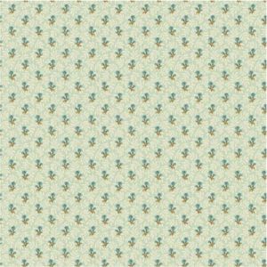 Sienna Fabric: Floral Stripe Teal (per 1/4 metre) | 