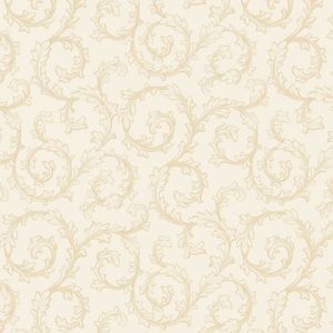 Midnight Meadow fabric: Scroll, Cream | 