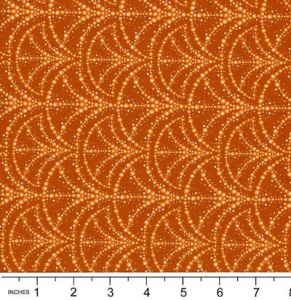 Broderi fabric: Kaskad Ochre (per 1/4 metre) | 