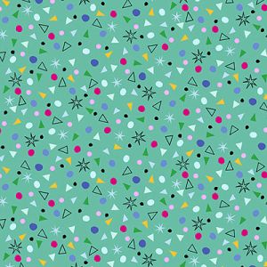 Kitty Cats fabric: Confetti Jade (per 1/4 metre) | 