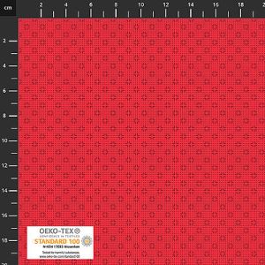 Quilters Coordinates fabric: Line Dots Red (per 1/4 metre) | 