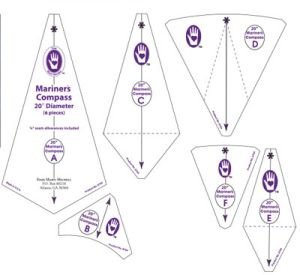 Mariner's Compass 20in Template Marti Michell | 