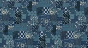 Indigo Blooming fabric: Koraju Navy | 