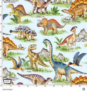 Dinosaurs Dinosaurs fabric: Dino World | 