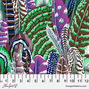 Kaffe Fassett Collective Fabric: Feathers Contrast (per 1/4 metre) | 