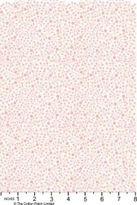 Spring Treats Fabric: Mini Heart Floral White (per 1/4 metre) | 