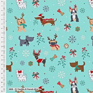 Freddie and Friends Fabric: Freddie and Friends Mint (per 1/4 metre) | 