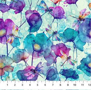 Dragonfly Dance fabrics: Flower and Dragonfly | 