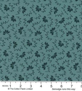 Classic Coordinates Fabric: Leaf Flash Teal (per 1/4 metre) | 