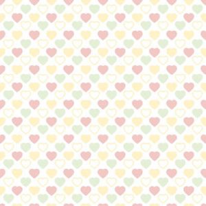 Quilters Basic Harmony: Hearts Pink/Yellow (per 1/4 metre) | 