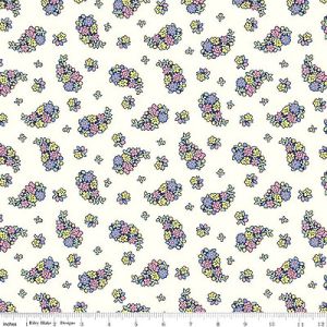 Liberty Carnaby Collection Fabric: Portobello Paisley White (per 1/4 metre) | 