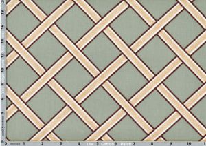 William Morris Merton Fabric: Gilt Trellis Sage (per 1/4 metre) | 