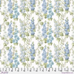 Sanderson Southwold Blue Fabric: Hollyhocks | 