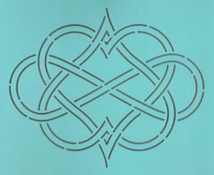 Quilt Stencil  7' Celtic Heart Block | 