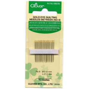 Clover Gold Eye Quilting Needles Size 9 | 