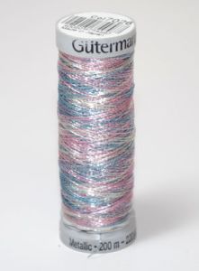 Gutermann Sulky Metallic Thread: Silver/B. Blue/Pink 7026 | 