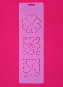 Quilt Stencil  3' Flowers Mini Block | 