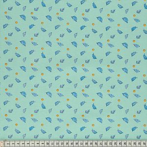 Dee Hardwicke Fabric: Leaves & Berries Mint (per 1/4 metre) | 