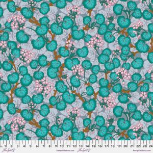 Kaffe Fassett Collective Fabric: Climbing Geraniums Grey (per 1/4 metre) | 