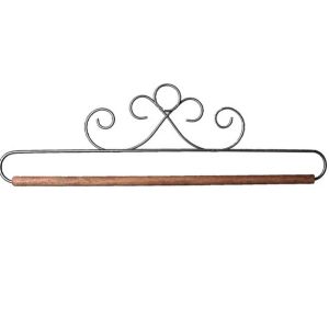 Wire Hanger  French Curl Grey 12' with Dowel | 