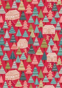 Gingerbread Christmas Gingerbread Forest Red | 