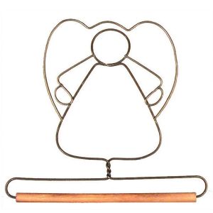 Wire Hanger  7.5' Country Angel Hanger with Dowel | 