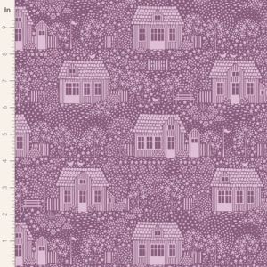 Tilda My Neighbourhood Lilac Fabric (per 1/4 metre) | 